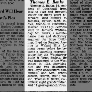 Obituary for Thomas E. Banks