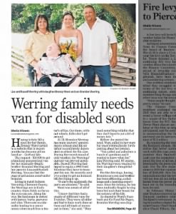 Werring family needs van for disabled son