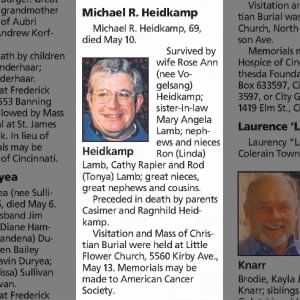 MiHeidkamp obituary
